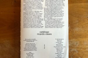 Ricardo Cases, Catálogo